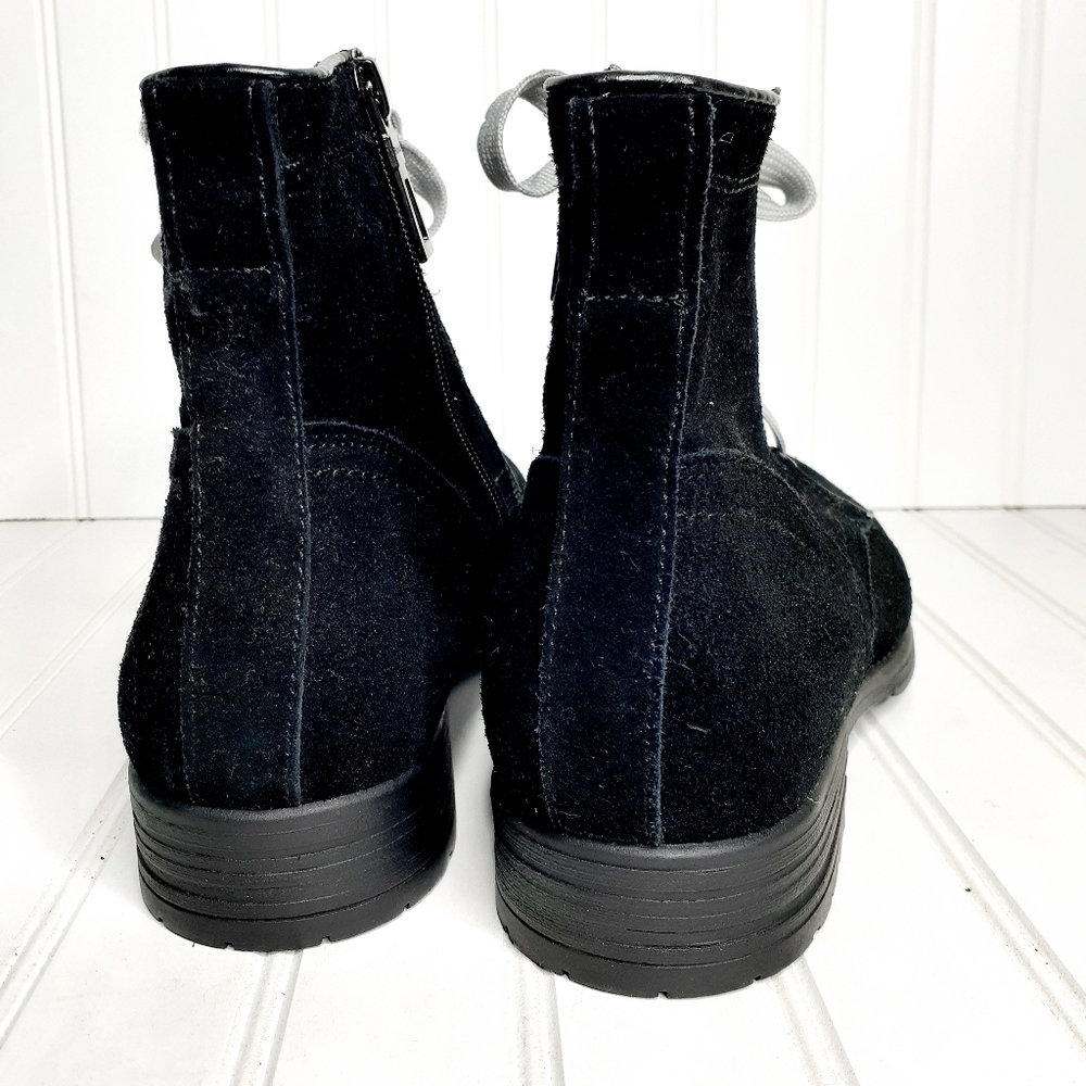 Blondo Black Suede Waterproof Lace Up Ankle Boot H776 - Picture 5 of 13